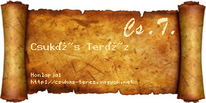 Csukás Teréz névjegykártya